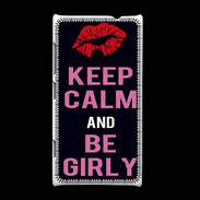 Coque Nokia Lumia 520 Keep Calm Girly Noir