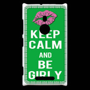Coque Nokia Lumia 925 Keep Calm Girly Vert