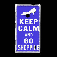 Coque Nokia Lumia 520 Keep Calm Go Shopping Bleu