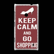 Coque Nokia Lumia 520 Keep Calm Go Shopping Brique