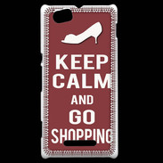 Coque Sony Xperia M Keep Calm Go Shopping Brique