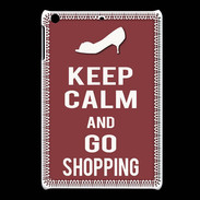 Coque iPadMini Keep Calm Go Shopping Brique