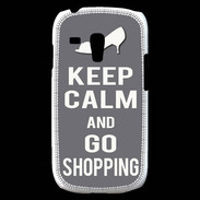 Coque Samsung Galaxy S3 Mini Keep Calm Go Shopping Gris