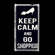 Coque Nokia Lumia 520 Keep Calm Go Shopping Noir
