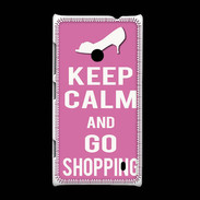 Coque Nokia Lumia 520 Keep Calm Go Shopping Rose