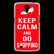 Coque Samsung Galaxy Mega Keep Calm Go Shopping Rouge