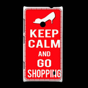 Coque Nokia Lumia 520 Keep Calm Go Shopping Rouge