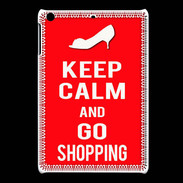 Coque iPadMini Keep Calm Go Shopping Rouge