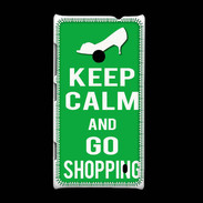 Coque Nokia Lumia 520 Keep Calm Go Shopping Vert