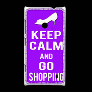 Coque Nokia Lumia 520 Keep Calm Go Shopping Violet