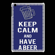 Coque iPadMini Keep Calm Have a beer Bleu