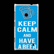 Coque Nokia Lumia 520 Keep Calm Have a beer Cyan