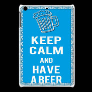 Coque iPadMini Keep Calm Have a beer Cyan