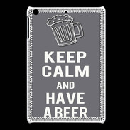 Coque iPadMini Keep Calm Have a beer Gris