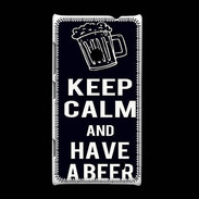 Coque Nokia Lumia 520 Keep Calm Have a beer Noir