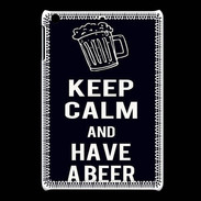 Coque iPadMini Keep Calm Have a beer Noir