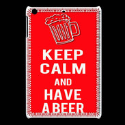 Coque iPadMini Keep Calm Have a beer Rouge