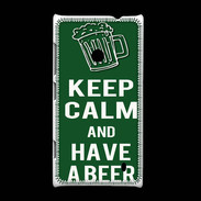 Coque Nokia Lumia 520 Keep Calm Have a beer Vert