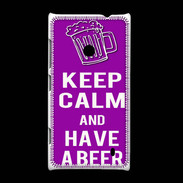 Coque Nokia Lumia 520 Keep Calm Have a beer Violet