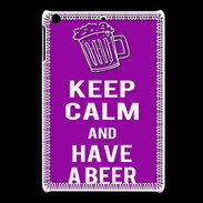 Coque iPadMini Keep Calm Have a beer Violet