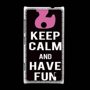 Coque Nokia Lumia 520 Keep Calm Have fun Noir