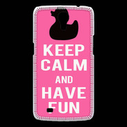 Coque Samsung Galaxy Mega Keep Calm Have fun Rose