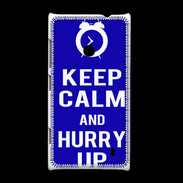 Coque Nokia Lumia 520 Keep Calm Hurry up Bleu