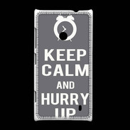 Coque Nokia Lumia 520 Keep Calm Hurry up Gris