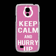 Coque Samsung Galaxy S4mini Keep Calm Hurry up Rose