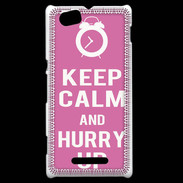 Coque Sony Xperia M Keep Calm Hurry up Rose