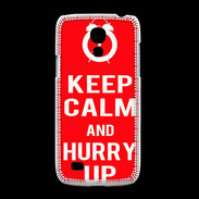 Coque Samsung Galaxy S4mini Keep Calm Hurry up Rouge