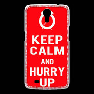 Coque Samsung Galaxy Mega Keep Calm Hurry up Rouge
