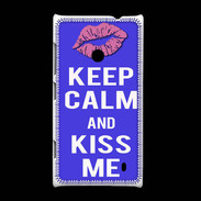 Coque Nokia Lumia 520 Keep Calm Kiss me Bleu