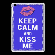 Coque iPadMini Keep Calm Kiss me Bleu