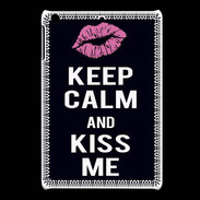 Coque iPadMini Keep Calm Kiss me Noir