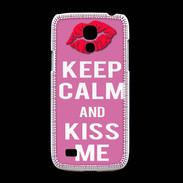 Coque Samsung Galaxy S4mini Keep Calm Kiss me Rose