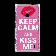 Coque Nokia Lumia 520 Keep Calm Kiss me Rose