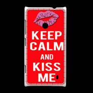 Coque Nokia Lumia 520 Keep Calm Kiss me Rouge