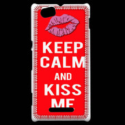 Coque Sony Xperia M Keep Calm Kiss me Rouge