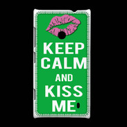 Coque Nokia Lumia 520 Keep Calm Kiss me Vert