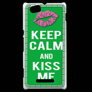 Coque Sony Xperia M Keep Calm Kiss me Vert