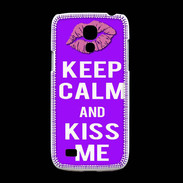 Coque Samsung Galaxy S4mini Keep Calm Kiss me Violet