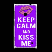 Coque Nokia Lumia 520 Keep Calm Kiss me Violet