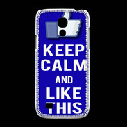 Coque Samsung Galaxy S4mini Keep Calm Like This Bleu