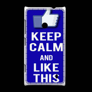 Coque Nokia Lumia 520 Keep Calm Like This Bleu