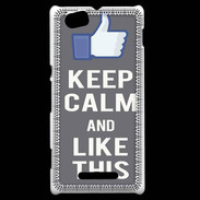 Coque Sony Xperia M Keep Calm Like This Gris