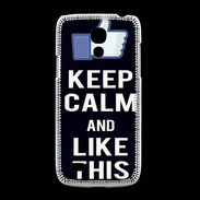 Coque Samsung Galaxy S4mini Keep Calm Like This Noir