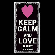 Coque Sony Xperia M Keep Calm Love Noir