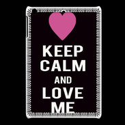 Coque iPadMini Keep Calm Love Noir