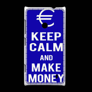 Coque Nokia Lumia 520 Keep Calm Make money Bleu
